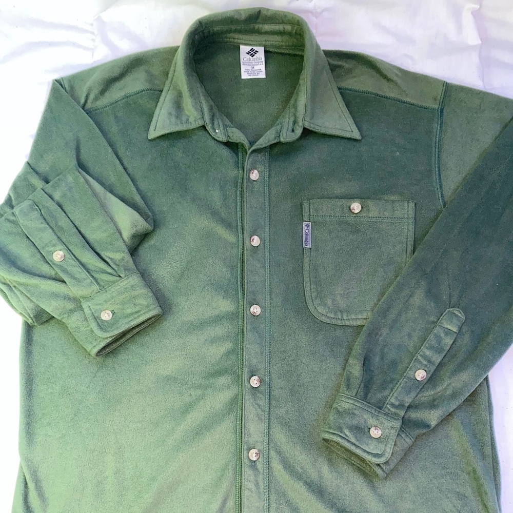 Green Columbia Fleece Button Up